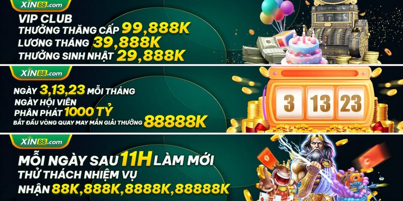 Hội viên VIP sẽ được nhận vô số ưu đãi XIN88 cực chất